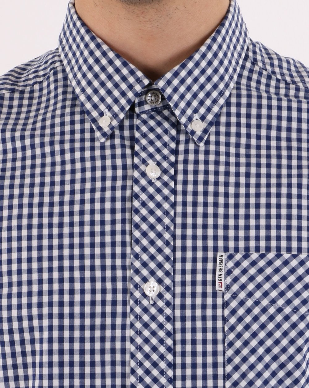 Ben Sherman Gingham Shirt Dark Blue