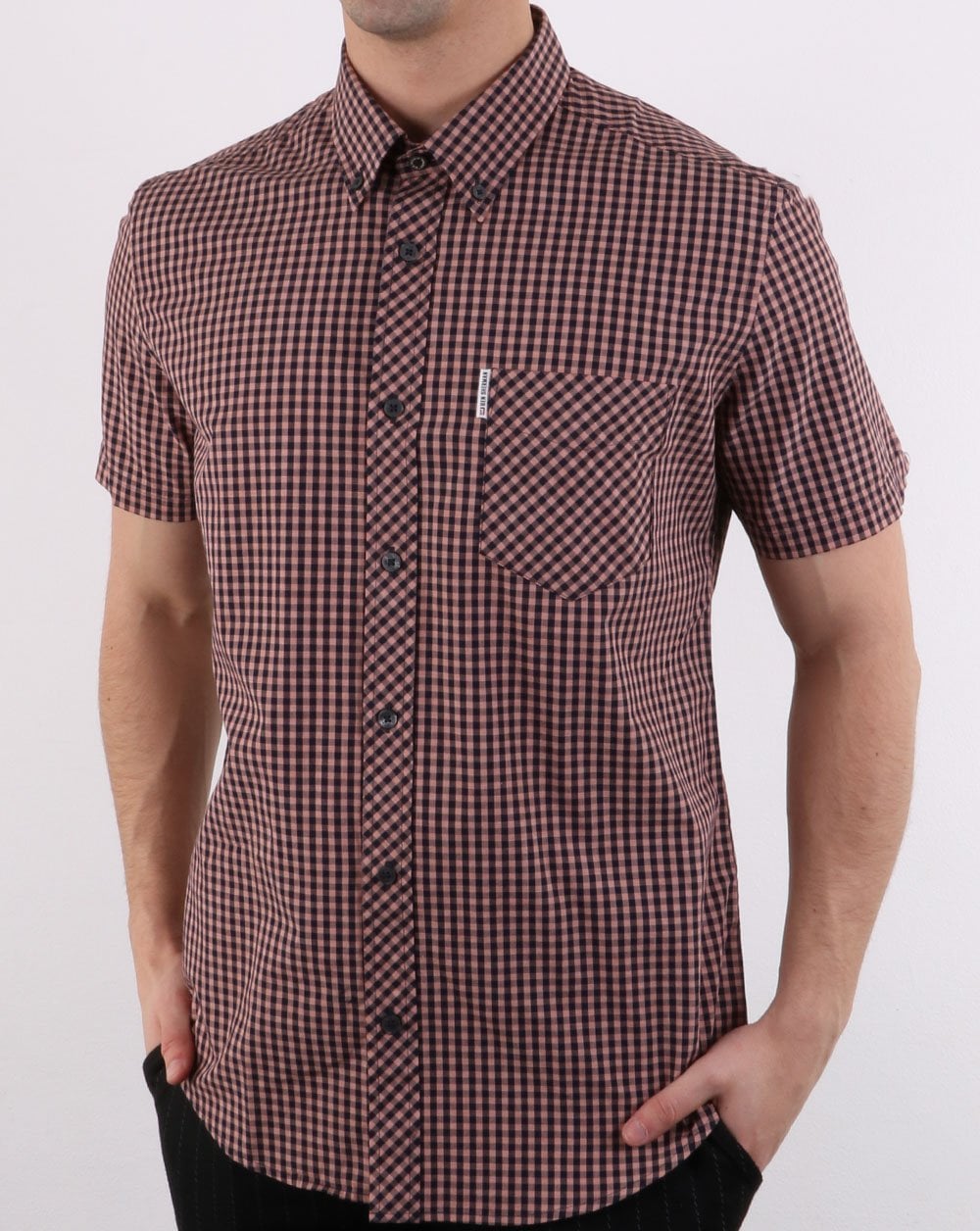 Ben Sherman Eoe Gingham S/s Shirt Orange