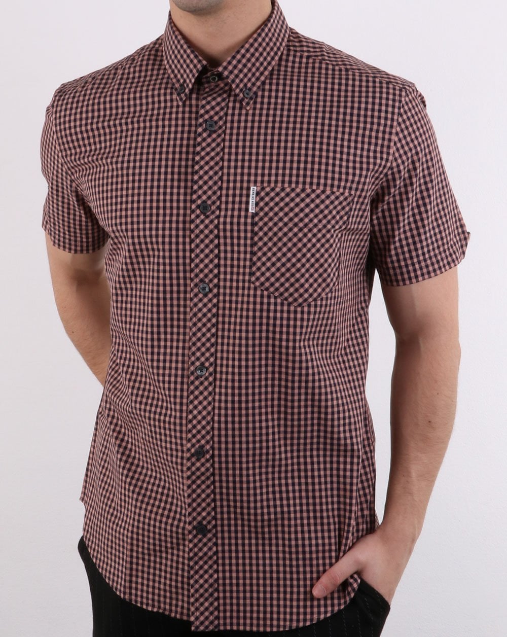 Ben Sherman Eoe Gingham S/s Shirt Orange