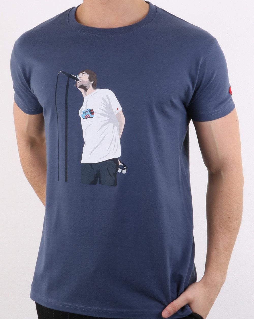 80s Casuals Liam Manchester T Shirt Denim Blue