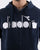 Diadora Logo Full Zip Hoodie Blue Denim