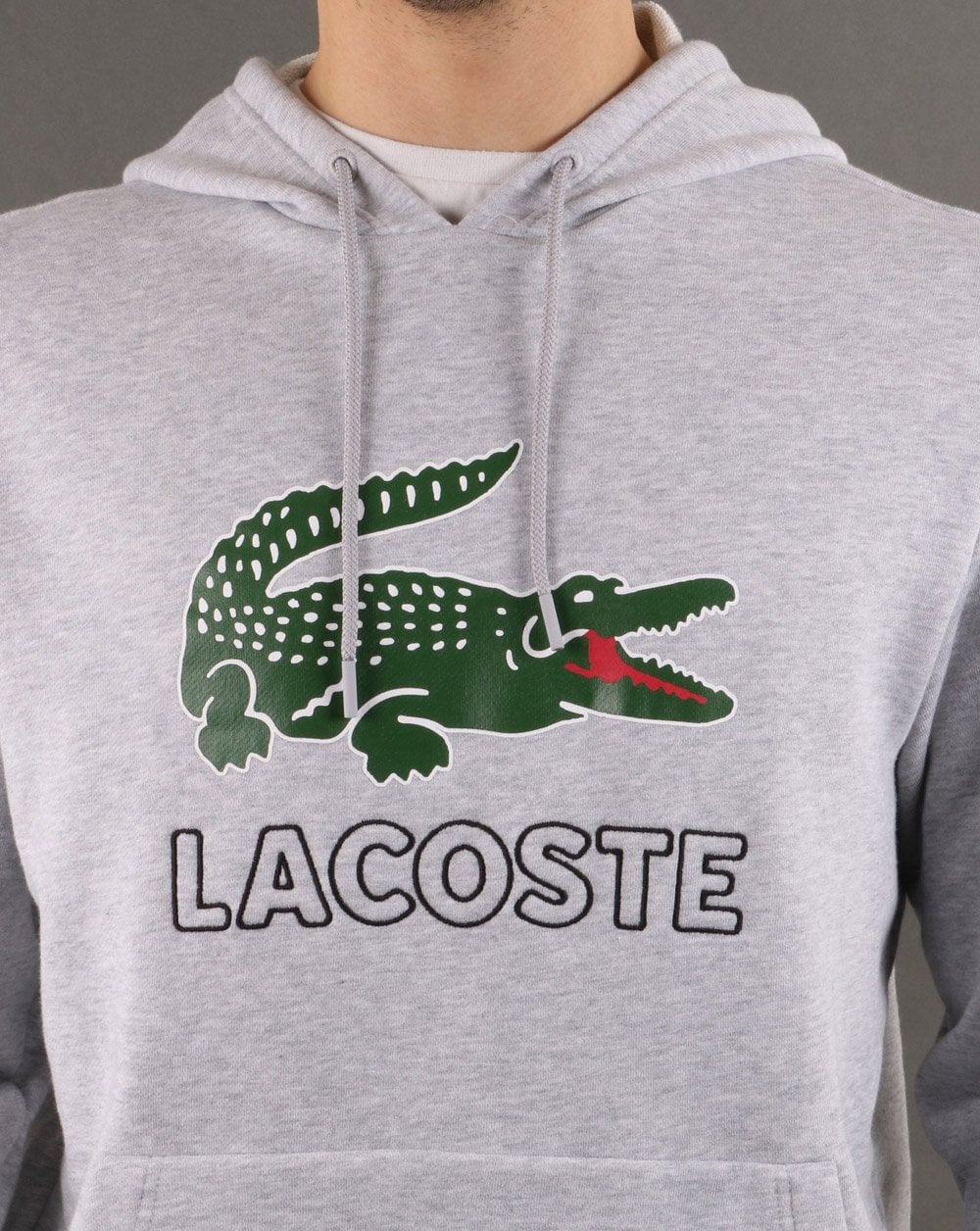 Lacoste Hooded Logo Sweatshirt Grey