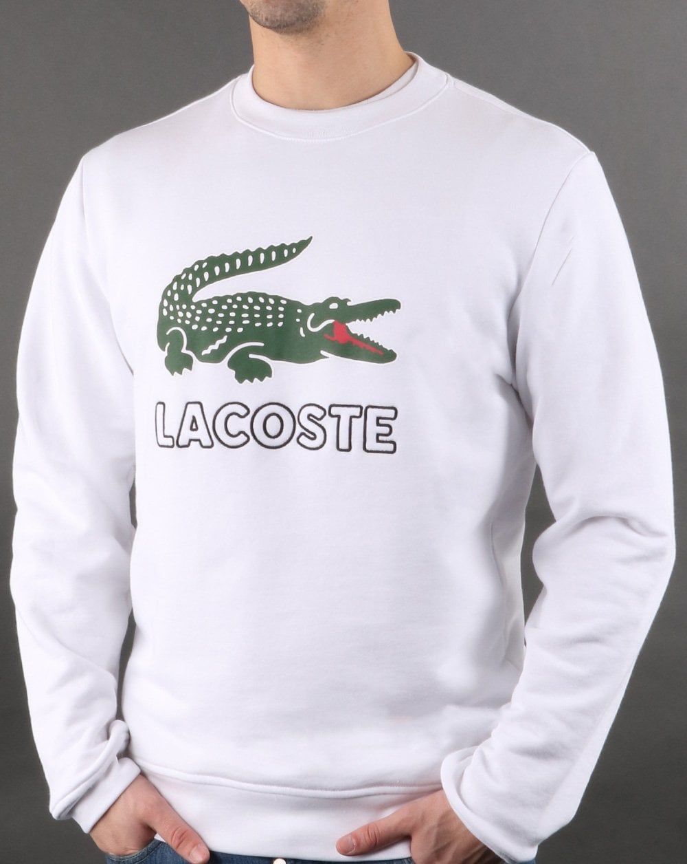 Lacoste Logo Sweatshirt White