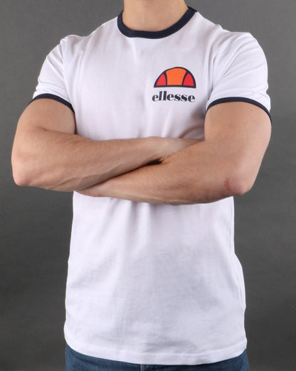 Ellesse Ringer T Shirt White