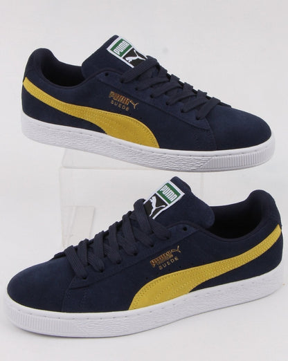 Puma Suede Classic Trainer Navy/Yellow