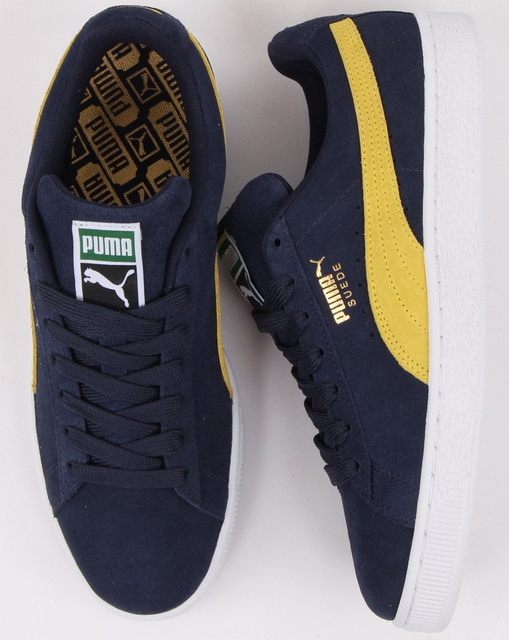 Puma Suede Classic Trainer Navy/Yellow