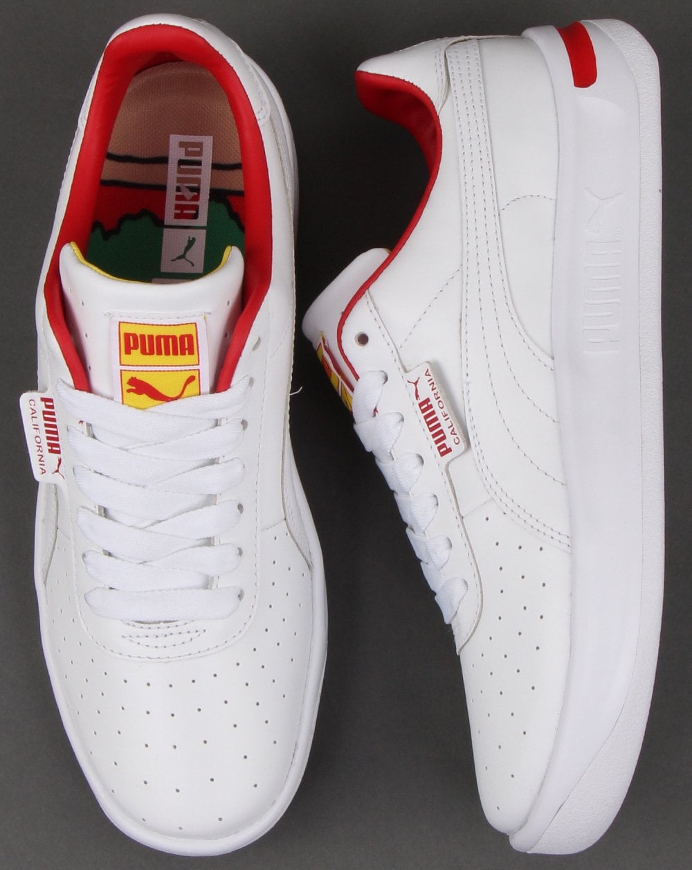 Puma California Trainer White/Red
