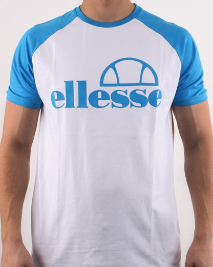 Ellesse Bold Raglan T Shirt White/blue