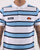Ellesse Bold Stripe Polo Shirt White/Sky/Navy