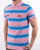 Ellesse Block Stripe Polo Shirt Pink / Blue