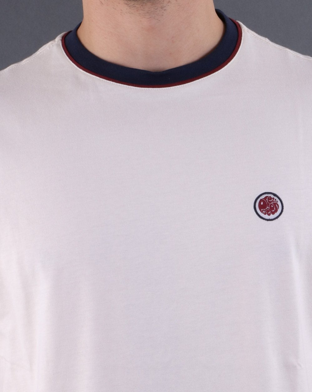 Pretty Green Piping Tipped T-shirt Off White