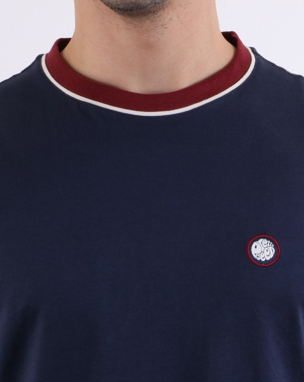Pretty Green Mens Piping Tipped T-shirt Navy