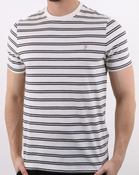 Farah House Stripe T-shirt White