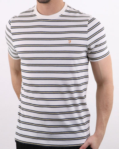 Farah House Stripe T-shirt White