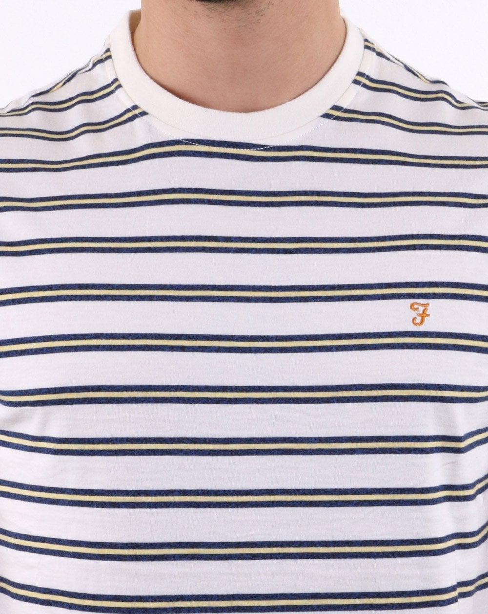 Farah House Stripe T-shirt White