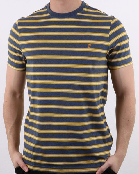 Farah House T-shirt Blue Marl/Mustard