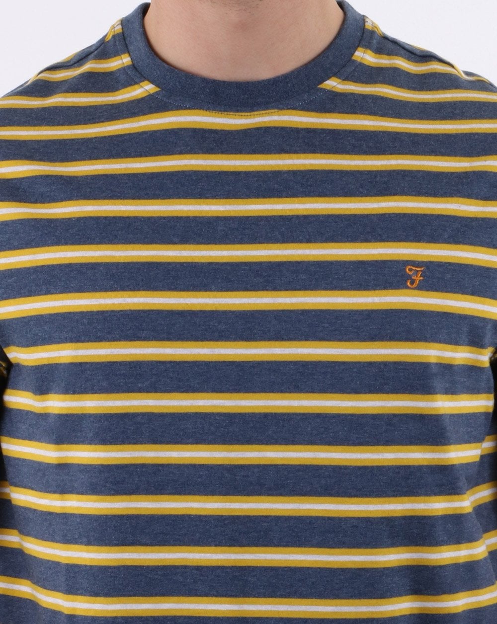 Farah House T-shirt Blue Marl/Mustard