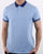 Pretty Green Tipped Pique Polo Shirt Light Blue