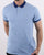 Pretty Green Tipped Pique Polo Shirt Light Blue