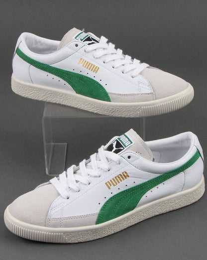 Puma Basket Trainer White/amazon Green