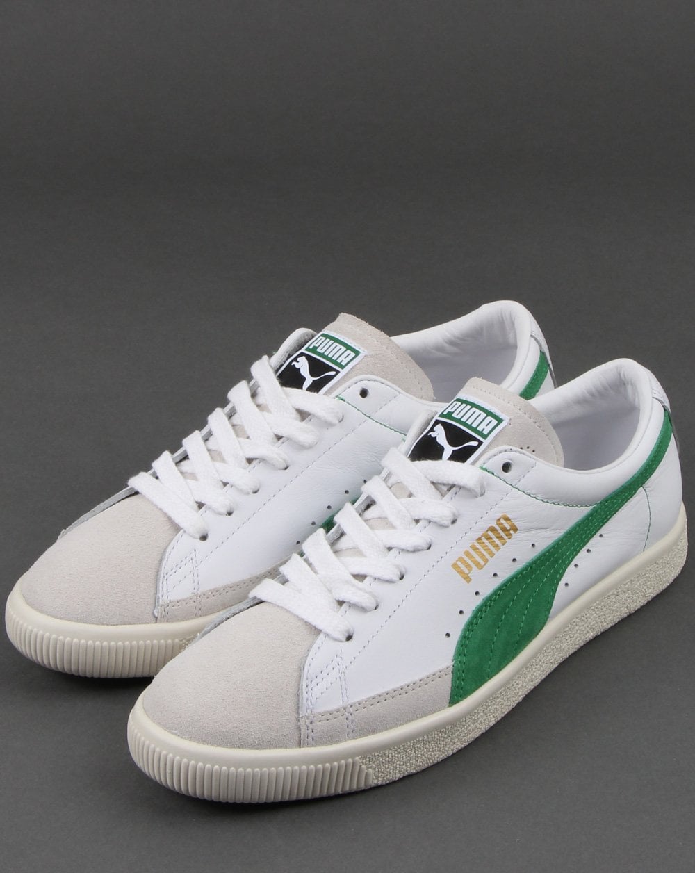 Puma Basket Trainer White/amazon Green