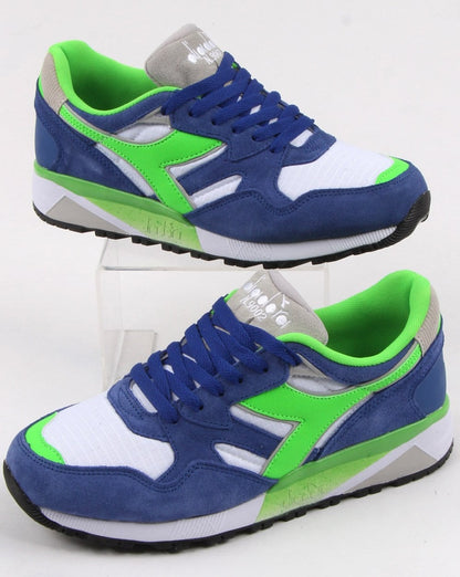 Diadora N9002 Trainers Imperial Blue/Green/white