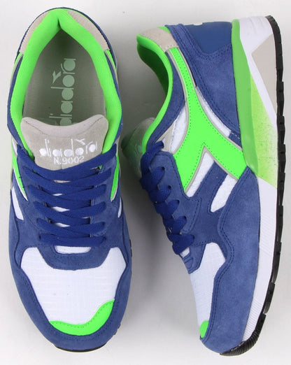 Diadora N9002 Trainers Imperial Blue/Green/white