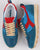 Diadora Camaro Vintage Trainers Blue Pearl- Red
