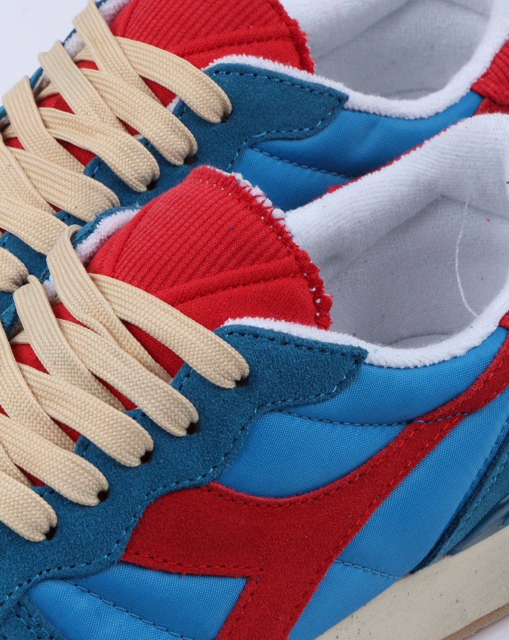 Diadora Camaro Vintage Trainers Blue Pearl- Red