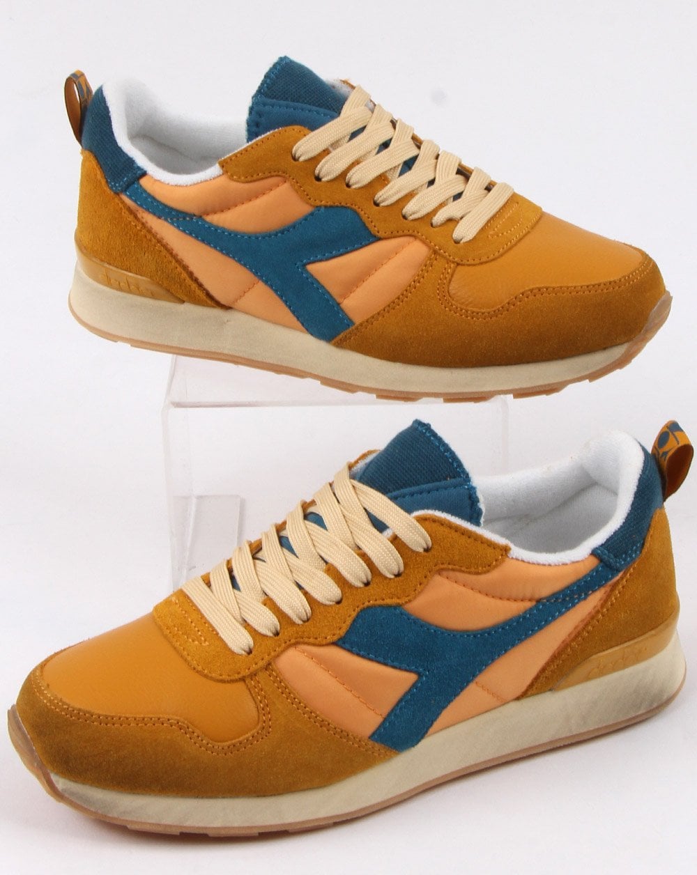 Diadora Camaro Vintage Trainers Mustard Yellow- Blue