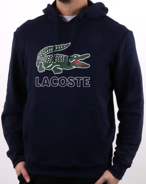 Lacoste Hooded Logo Sweatshirt Navy