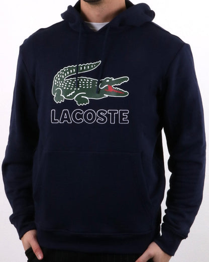 Lacoste Hooded Logo Sweatshirt Navy