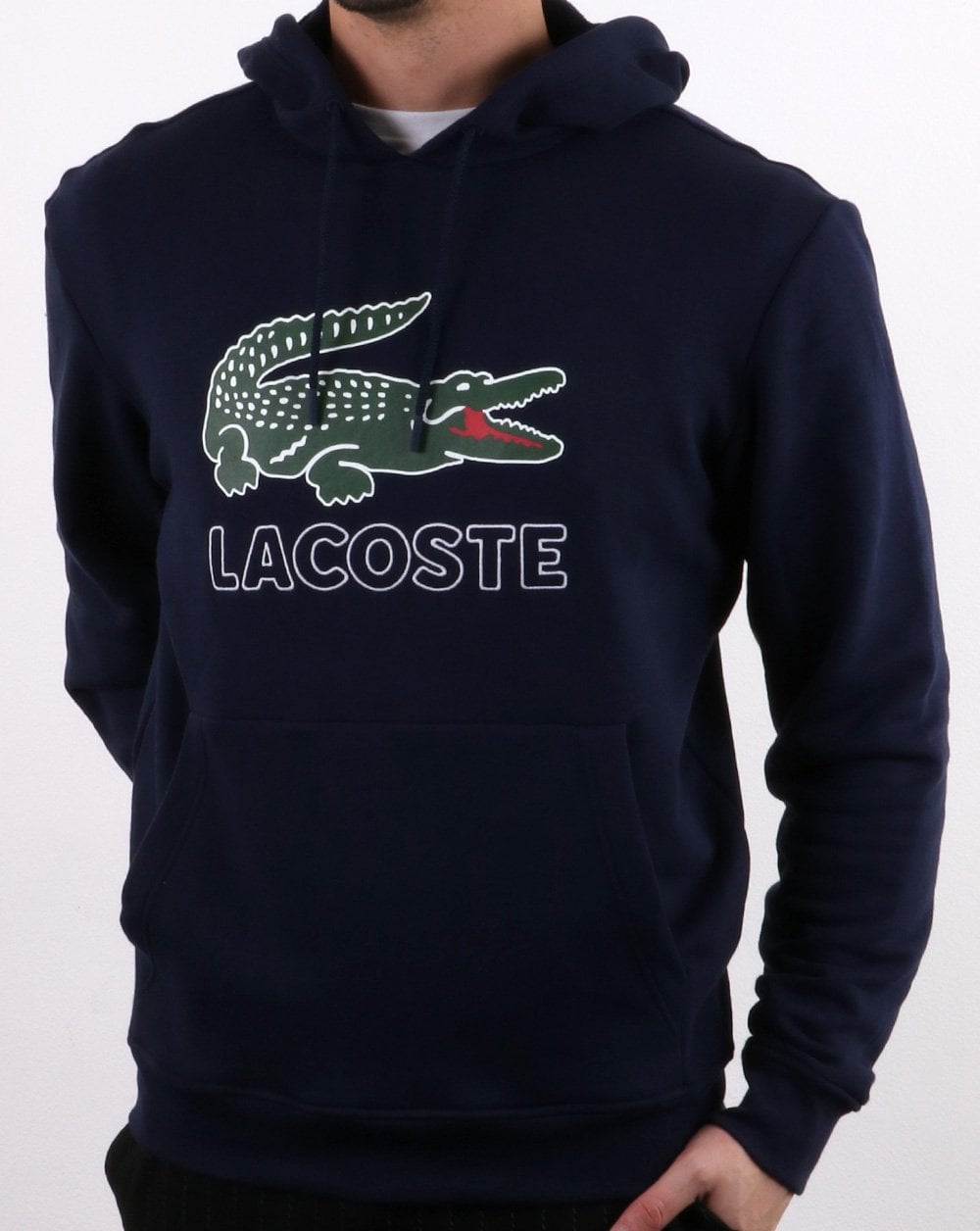 Lacoste Hooded Logo Sweatshirt Navy