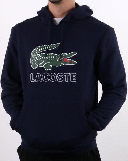 Lacoste Hooded Logo Sweatshirt Navy