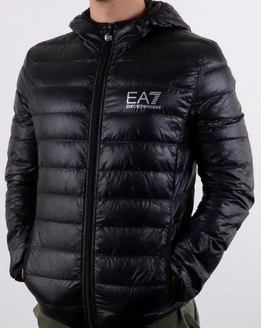 Emporio Armani EA7 Emporio Armani EA7 Core Logo Down Hooded Jacket Black
