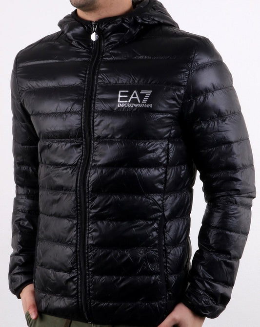 Emporio Armani EA7 Emporio Armani EA7 Core Logo Down Hooded Jacket Black