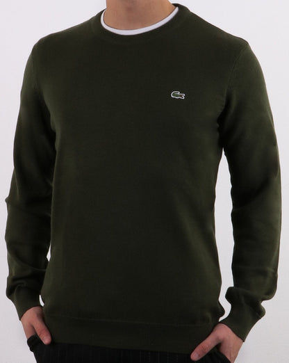 Lacoste Crew Neck Jumper Olive Green