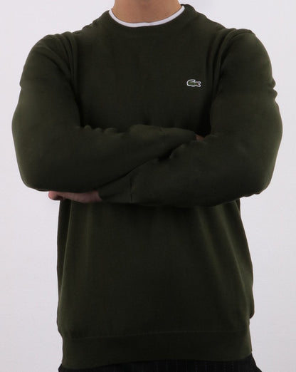 Lacoste Crew Neck Jumper Olive Green