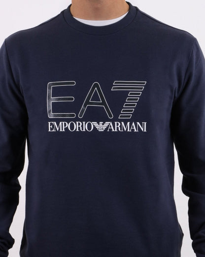 Emporio Armani EA7 Large Logo Sweatshirt Navy