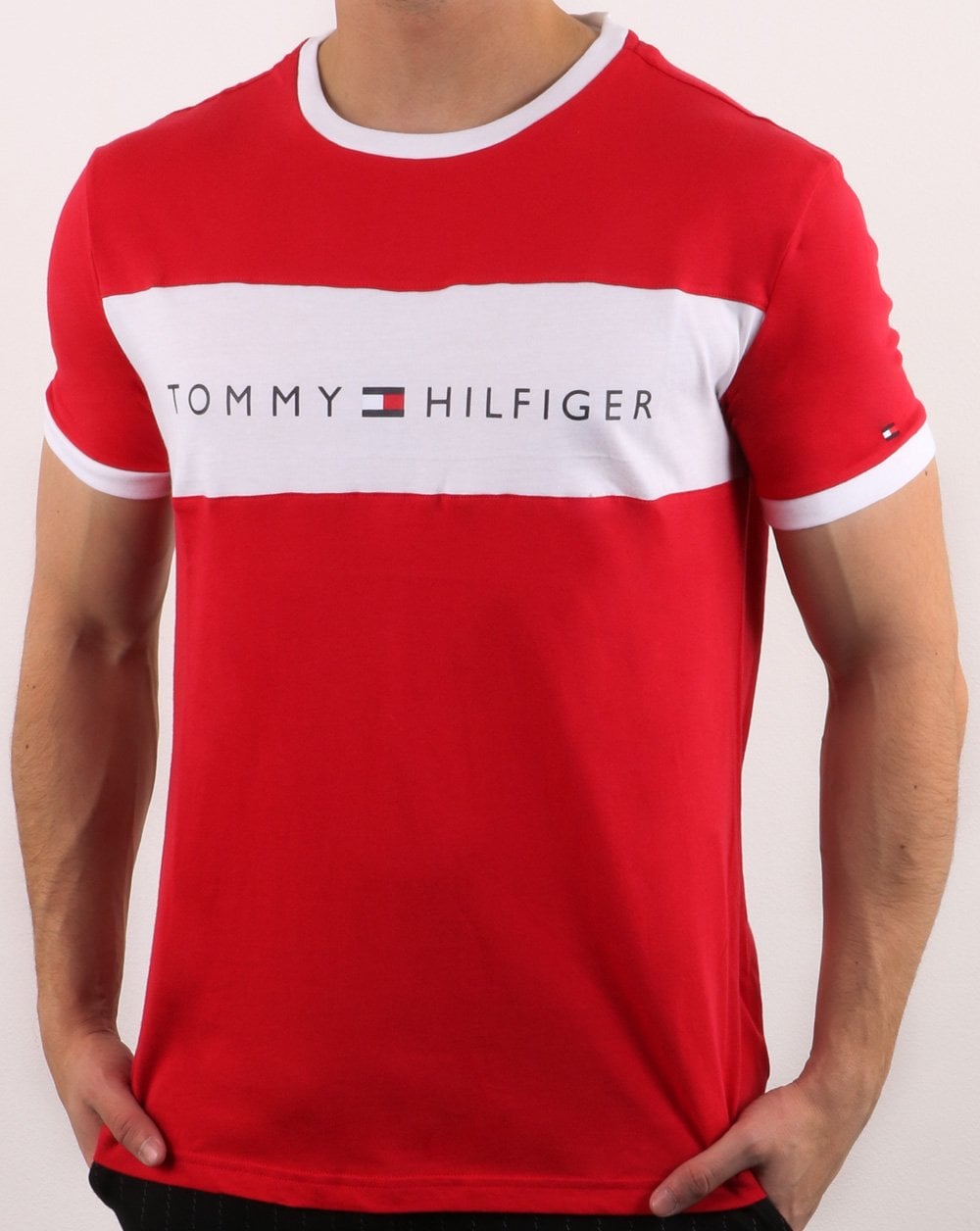 Tommy Hilfiger Logo Flag T-shirt Red