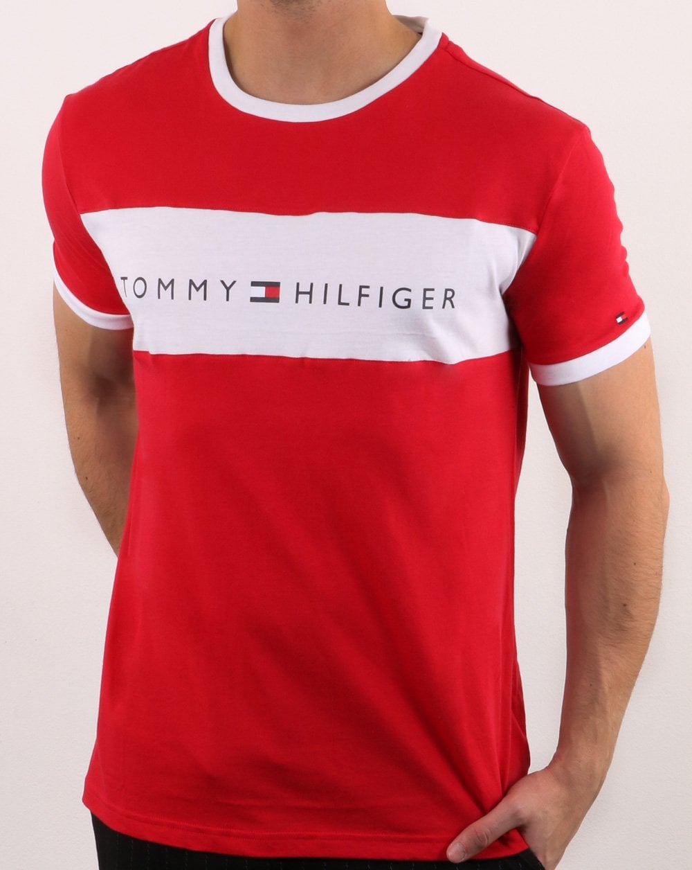 Tommy Hilfiger Logo Flag T-shirt Red