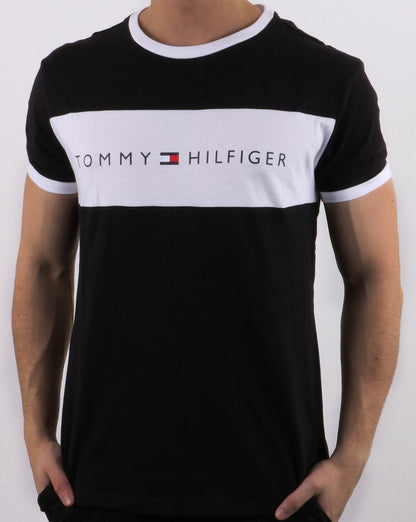 Tommy Hilfiger Logo Flag T-shirt Black