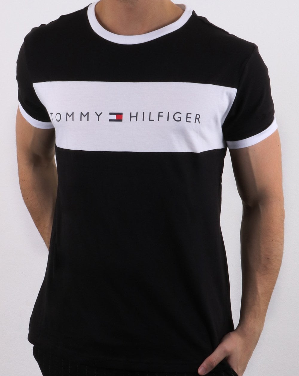 Tommy Hilfiger Logo Flag T-shirt Black