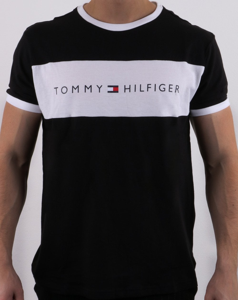 Tommy Hilfiger Logo Flag T-shirt Black