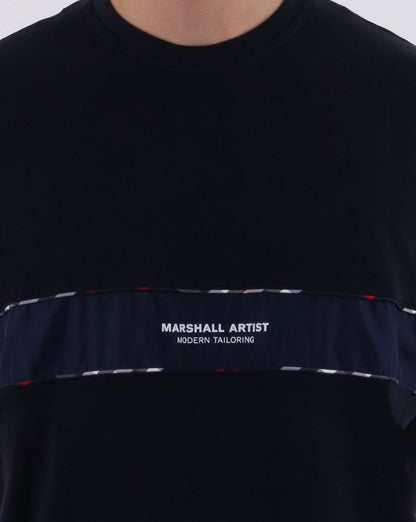 Marshall Artist Casa Check T-shirt Navy