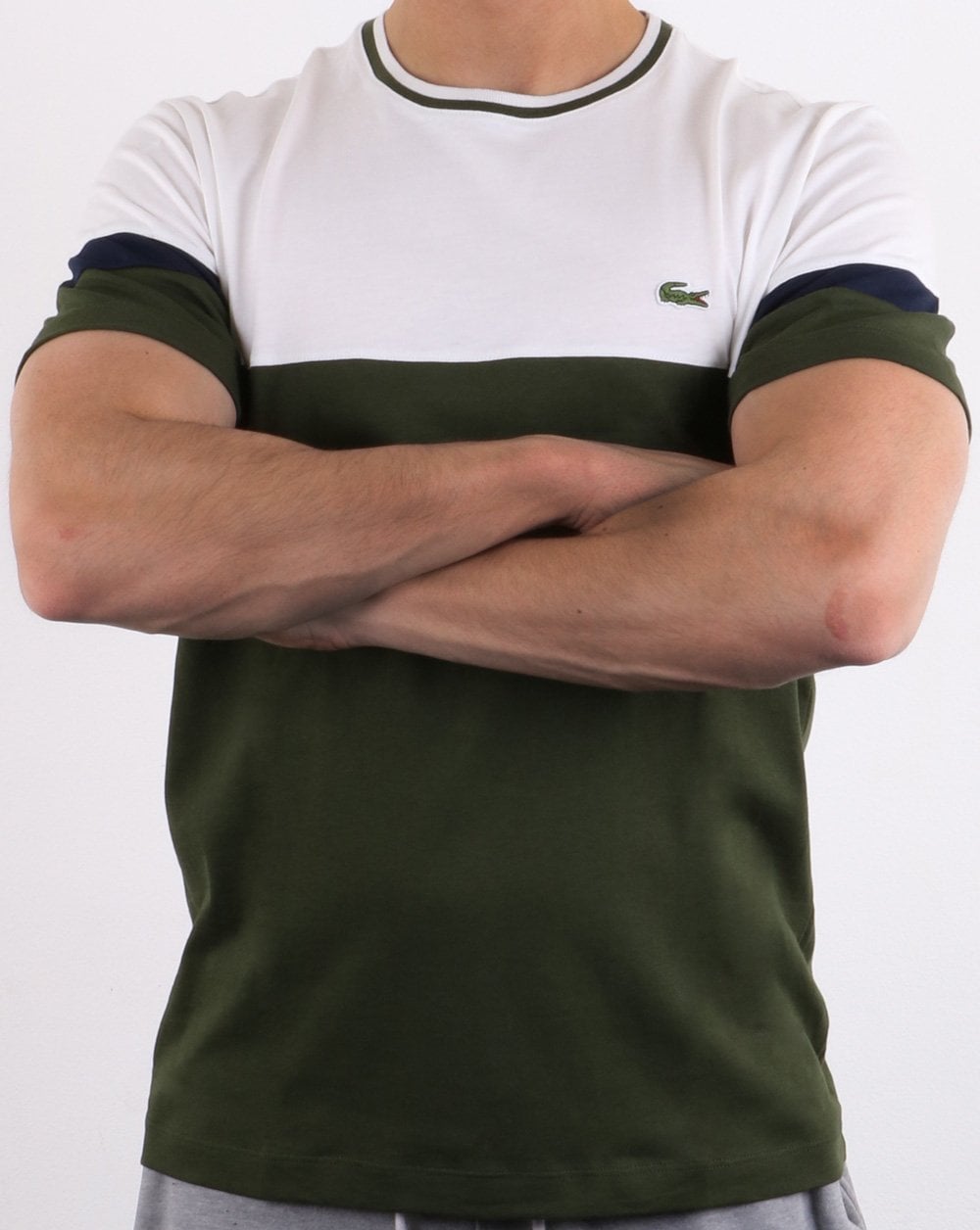 Lacoste Logo T-shirt White & Olive