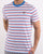 Fila Vintage Striped T Shirt White/Royal/Red