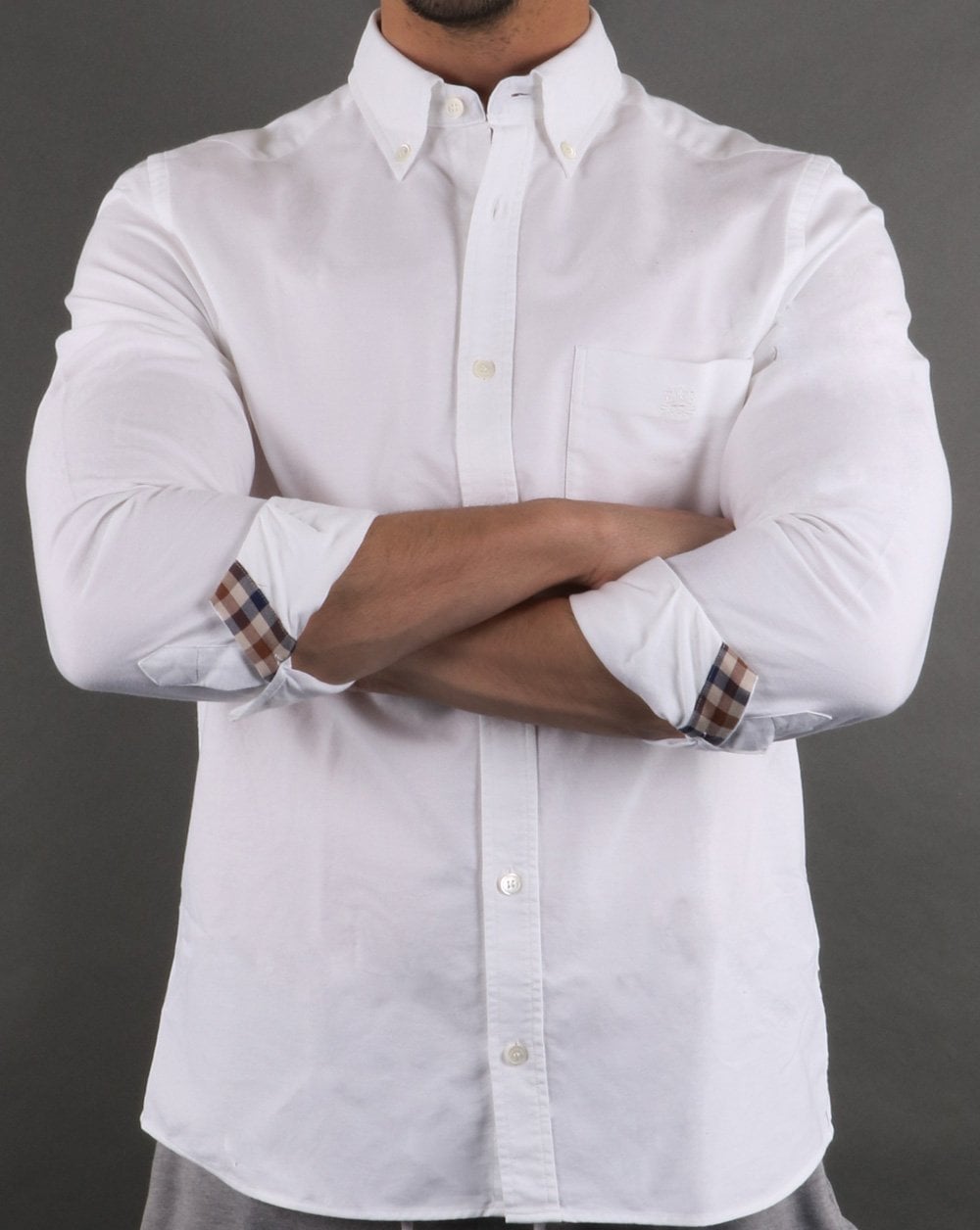 Aquascutum Bevan Oxford Shirt White