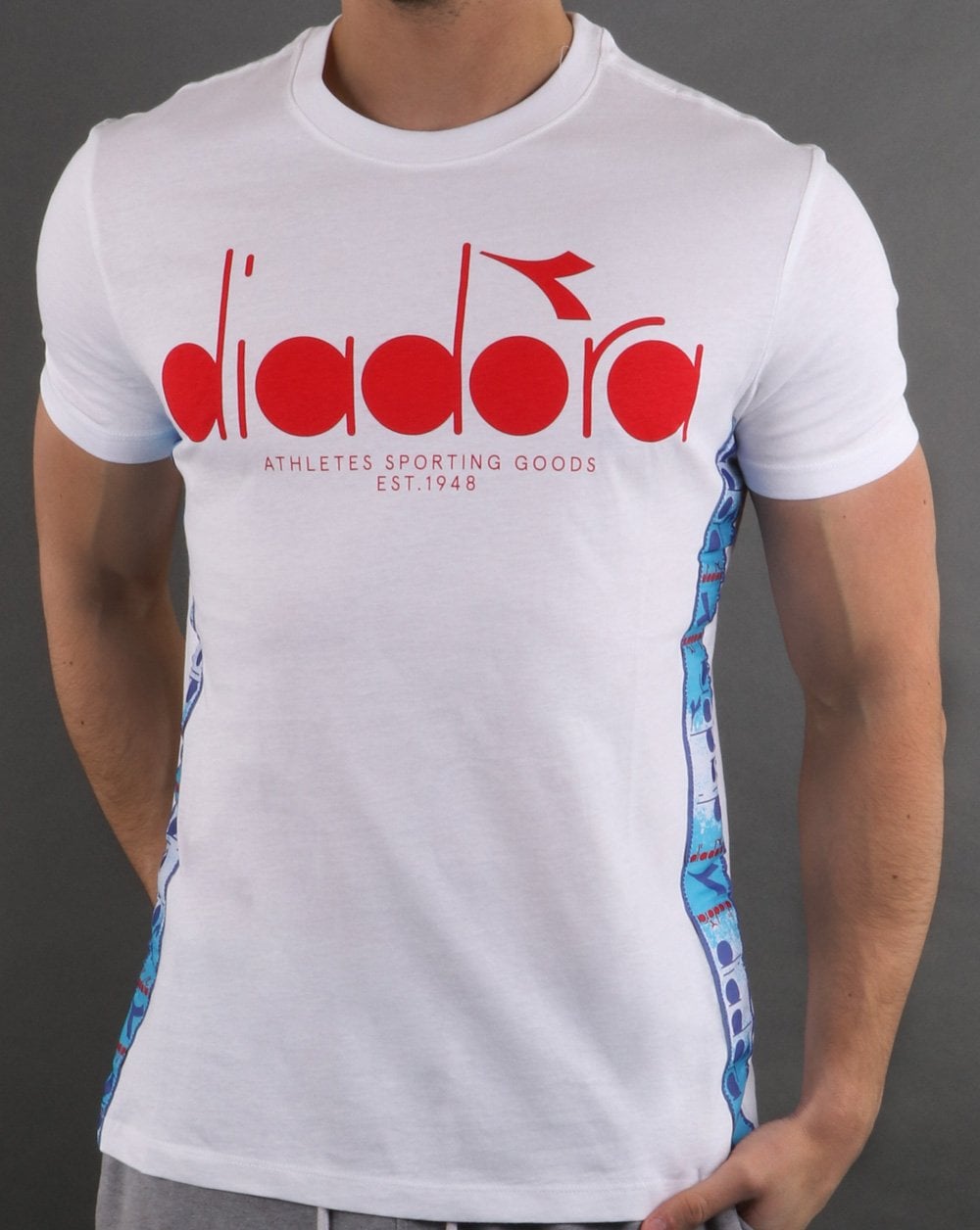 Diadora 5palle Offside T-shirt Super White/carmine Red