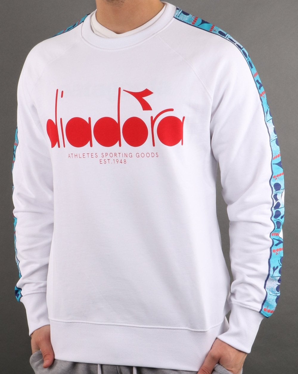 Diadora 5palle Offside Sweatshirt Super White/carmine Red